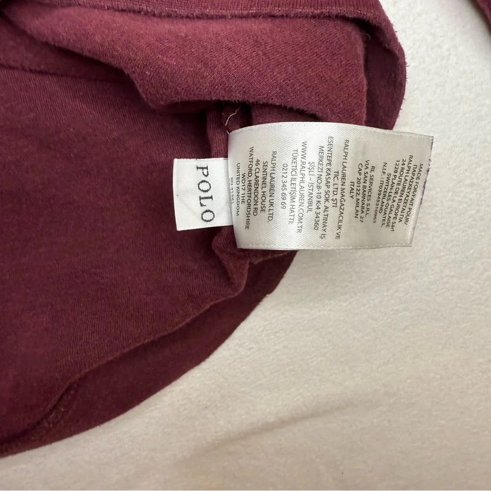 Ralph Lauren Polo Zip Up Sweater Men’s Extra Large Maroon –‎ Preppy Fall Layer